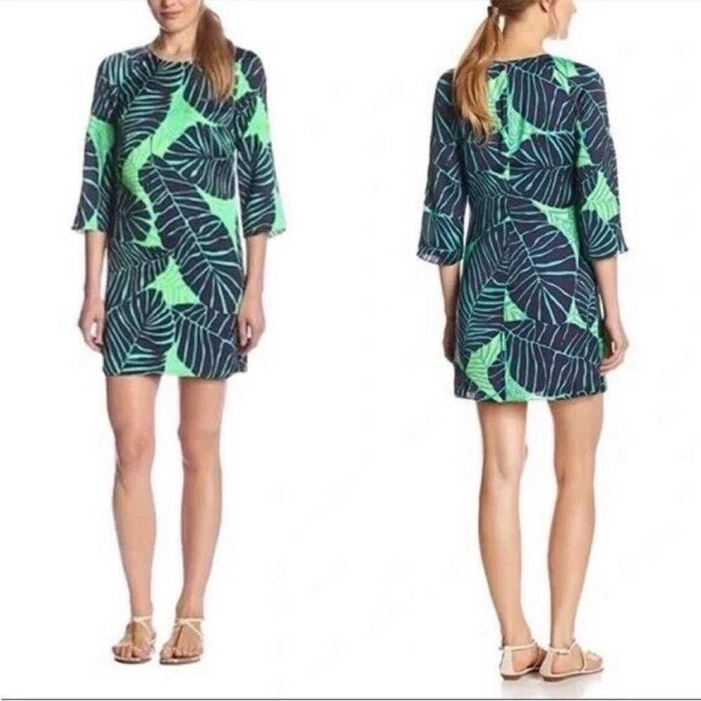 Lilly Pulitzer | Carol Shift Dress Under the Palms Tropical Palm Leaf size 8